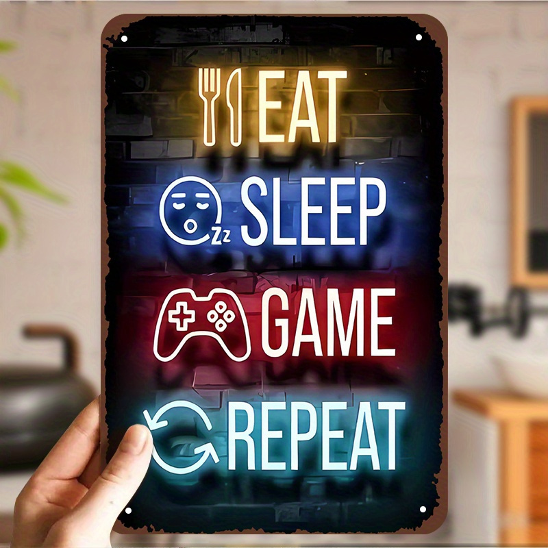 Video Gaming & Esports Usd Acc - Opvallende neon-wanddecoratie voor gamers – metalen