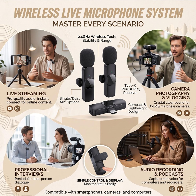 Draadloze Lavalier Microfoon M - Video Gaming & Esports Usd Acc recensie en prijs